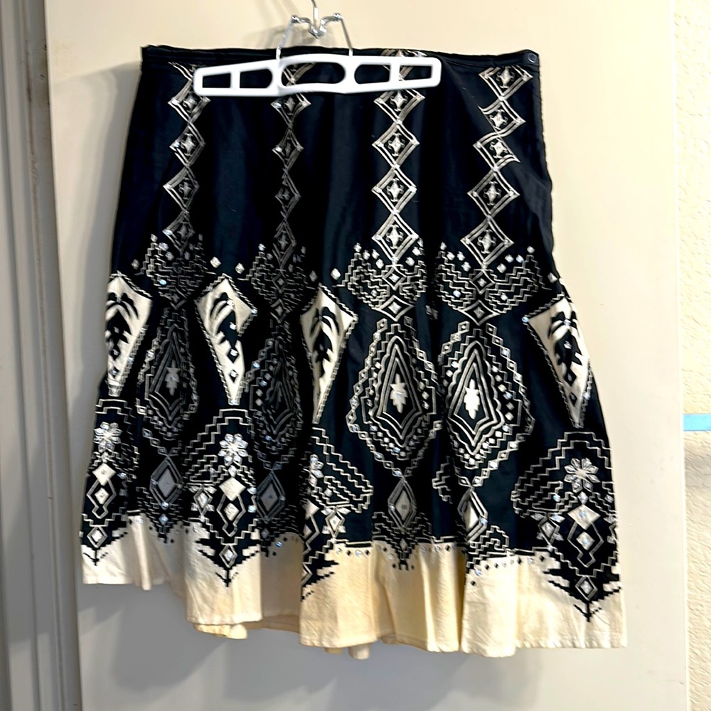 BagGage silver sequin fully lined skirt EUC